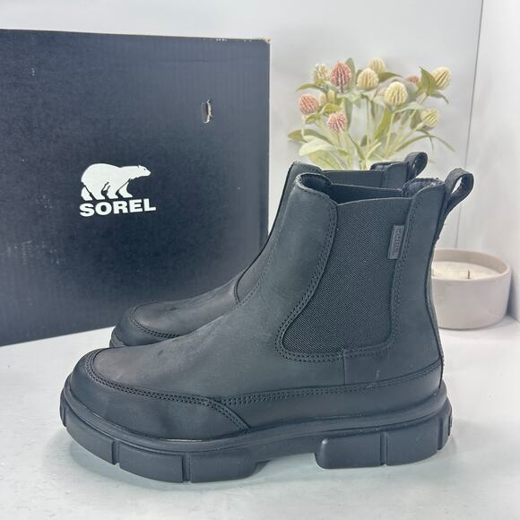 Sorel Explorer STRT™ Chelsea Boot Black Waterproof NL5115-010 Women's US 8 - Picture 1 of 10